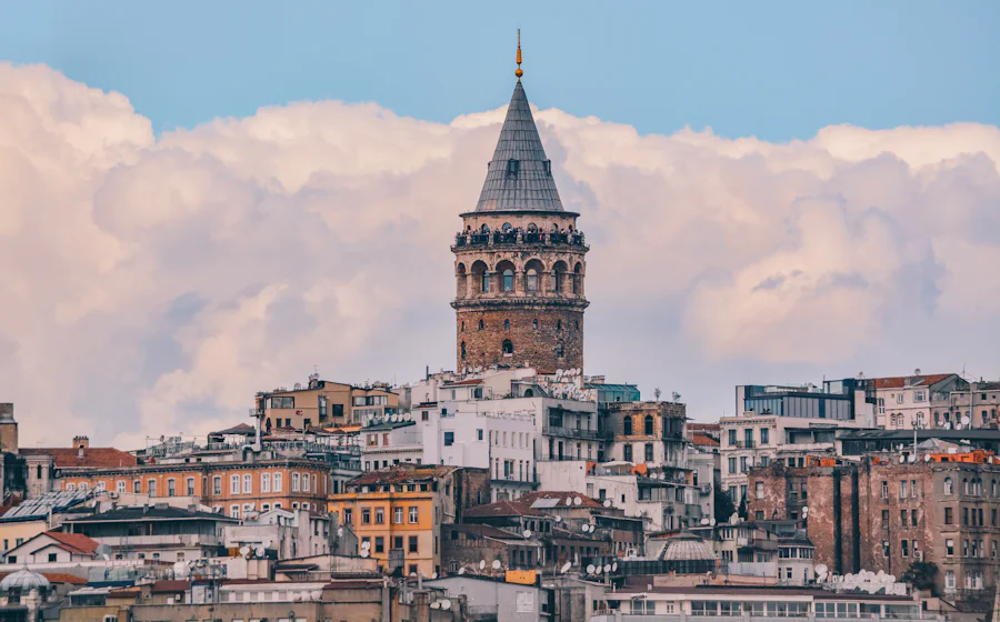 Galata Tower above the rooftops of Istanbul